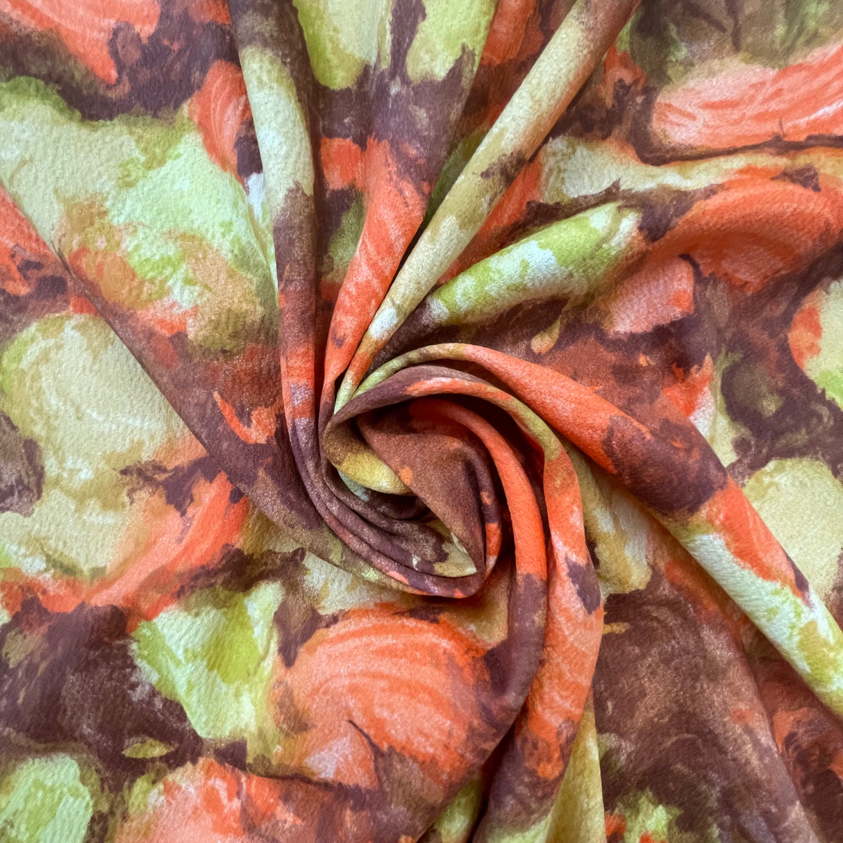 1960’s Brown, Yellow and Orange Fabric - Plisse - (X14)
