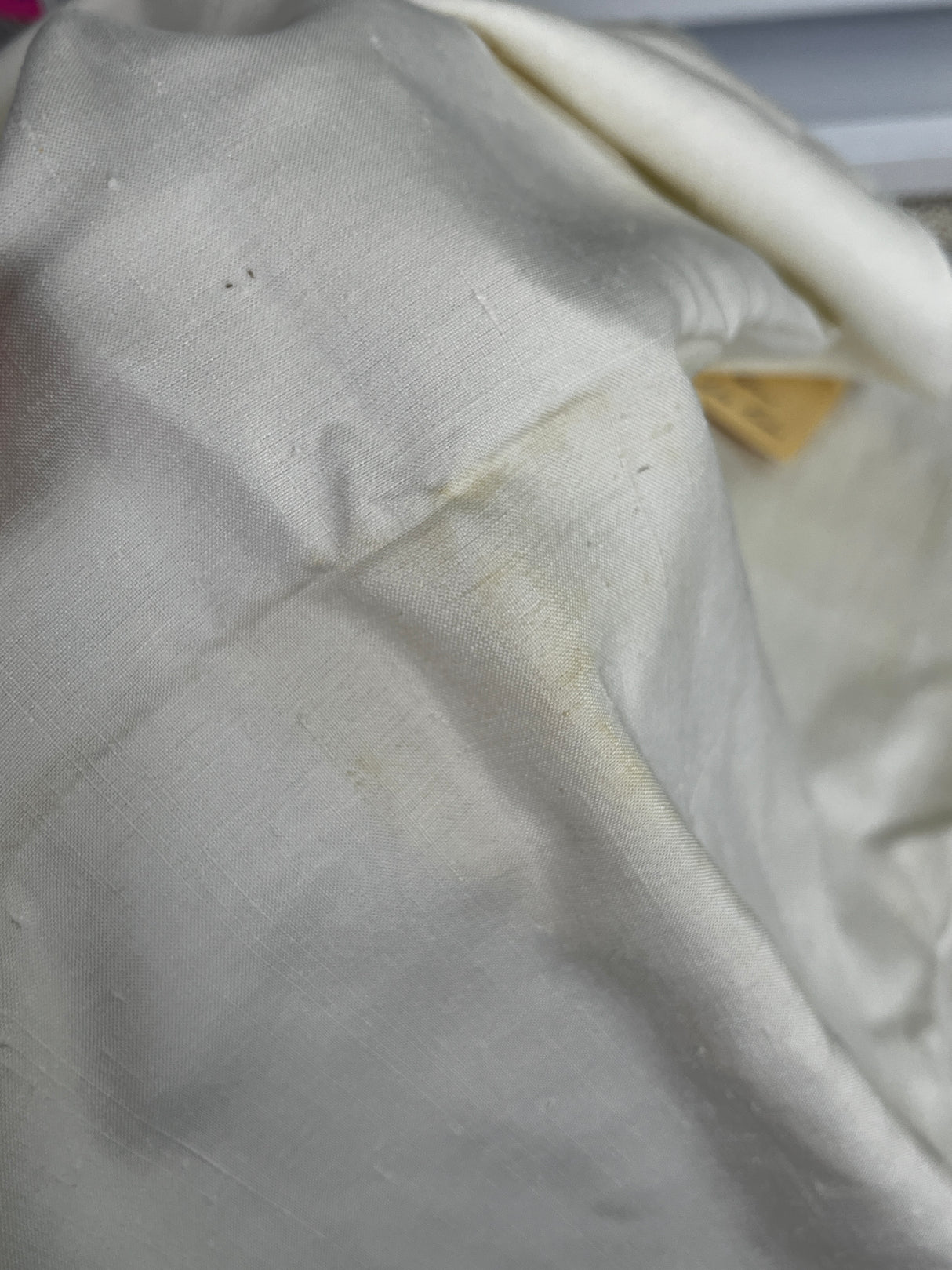 1970’s Off White Italian Silk Linen Fabric - 2 yards - P190