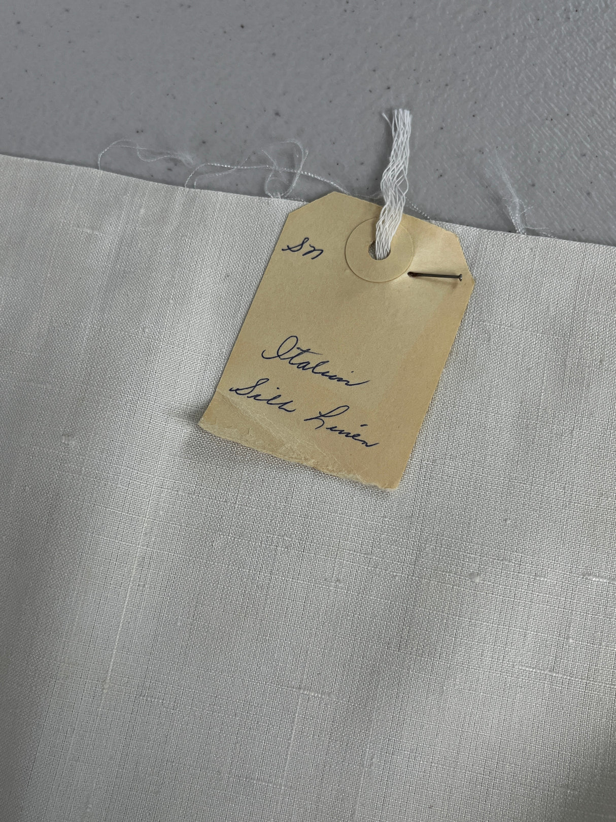 1970’s Off White Italian Silk Linen Fabric - 2 yards - P190