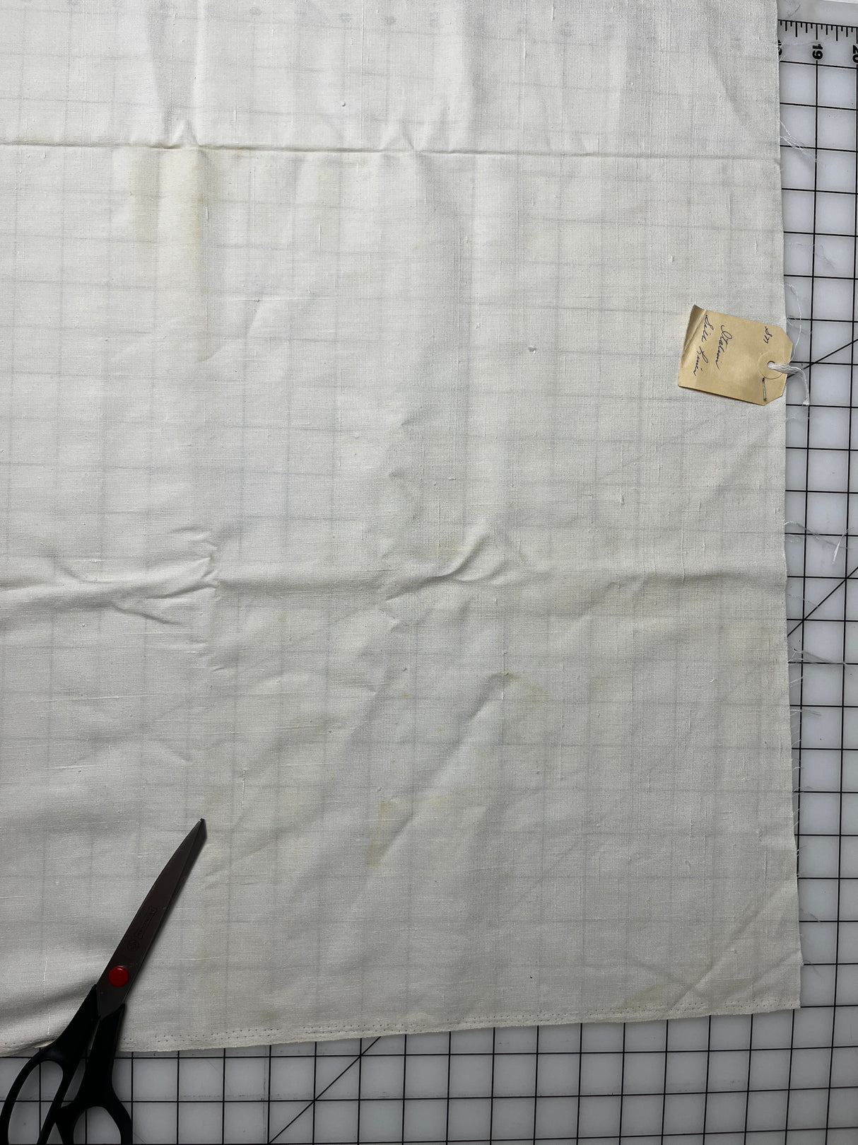 1970’s Off White Italian Silk Linen Fabric - 2 yards - P190