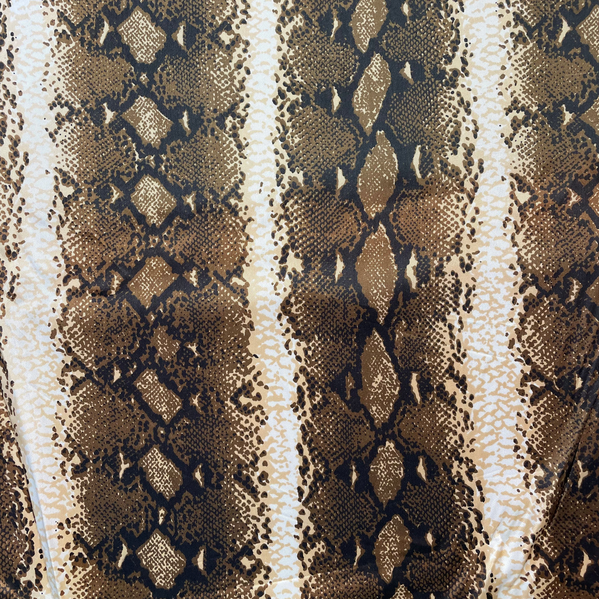 1970’s Brown Snakeskin Print Acetate Fabric - BTY (X13)