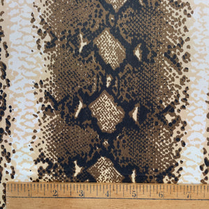 1970’s Brown Snakeskin Print Acetate Fabric - BTY