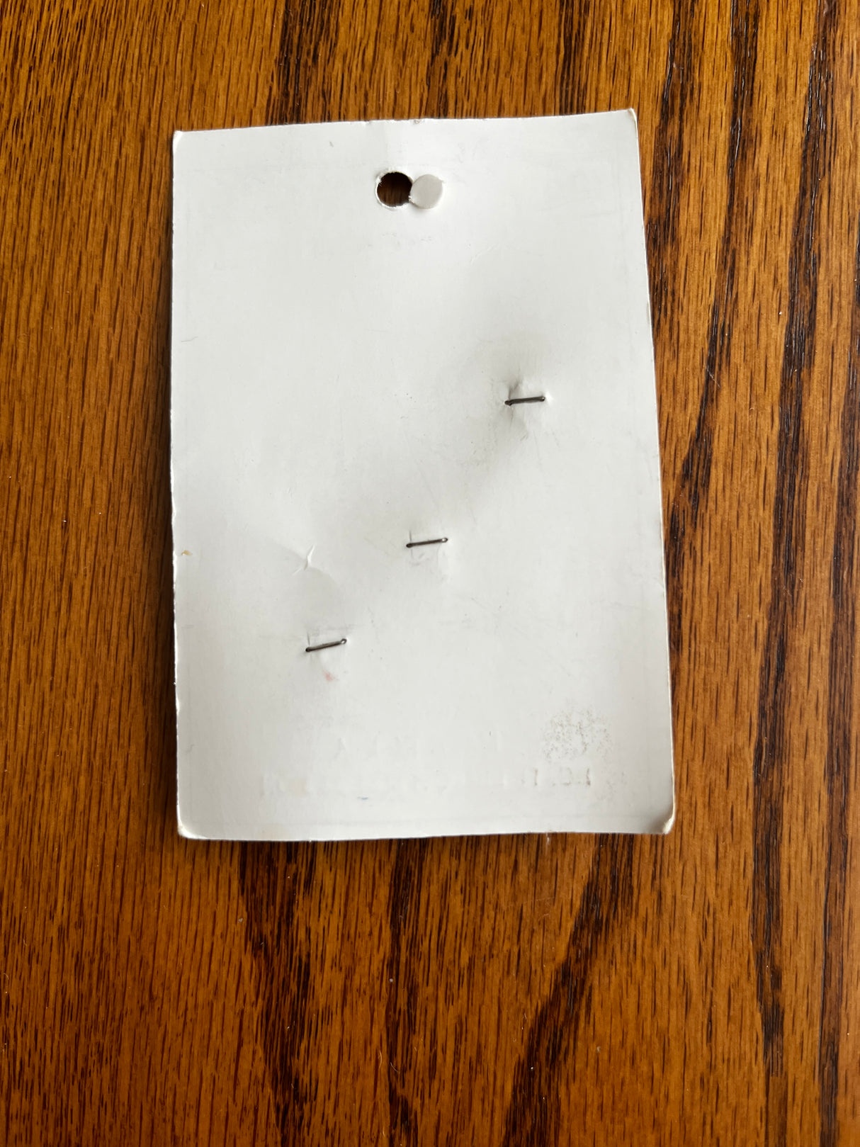 1950’s Lady Fashion White Pearlescent Plastic Shank Buttons - set of 3 - on card