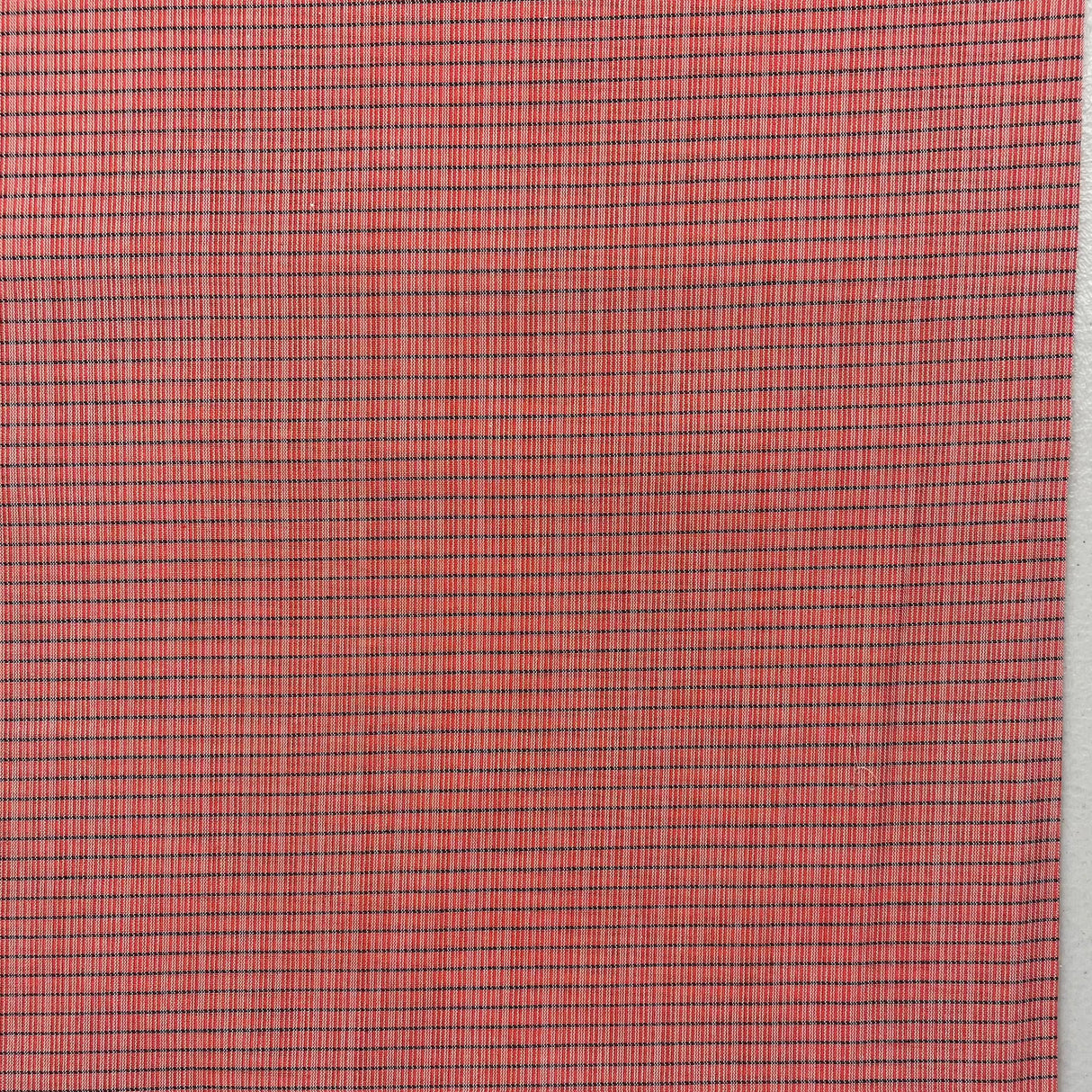 1960’s Pink and Grey Stripe Fabric - Cotton blend - BTY (S4)