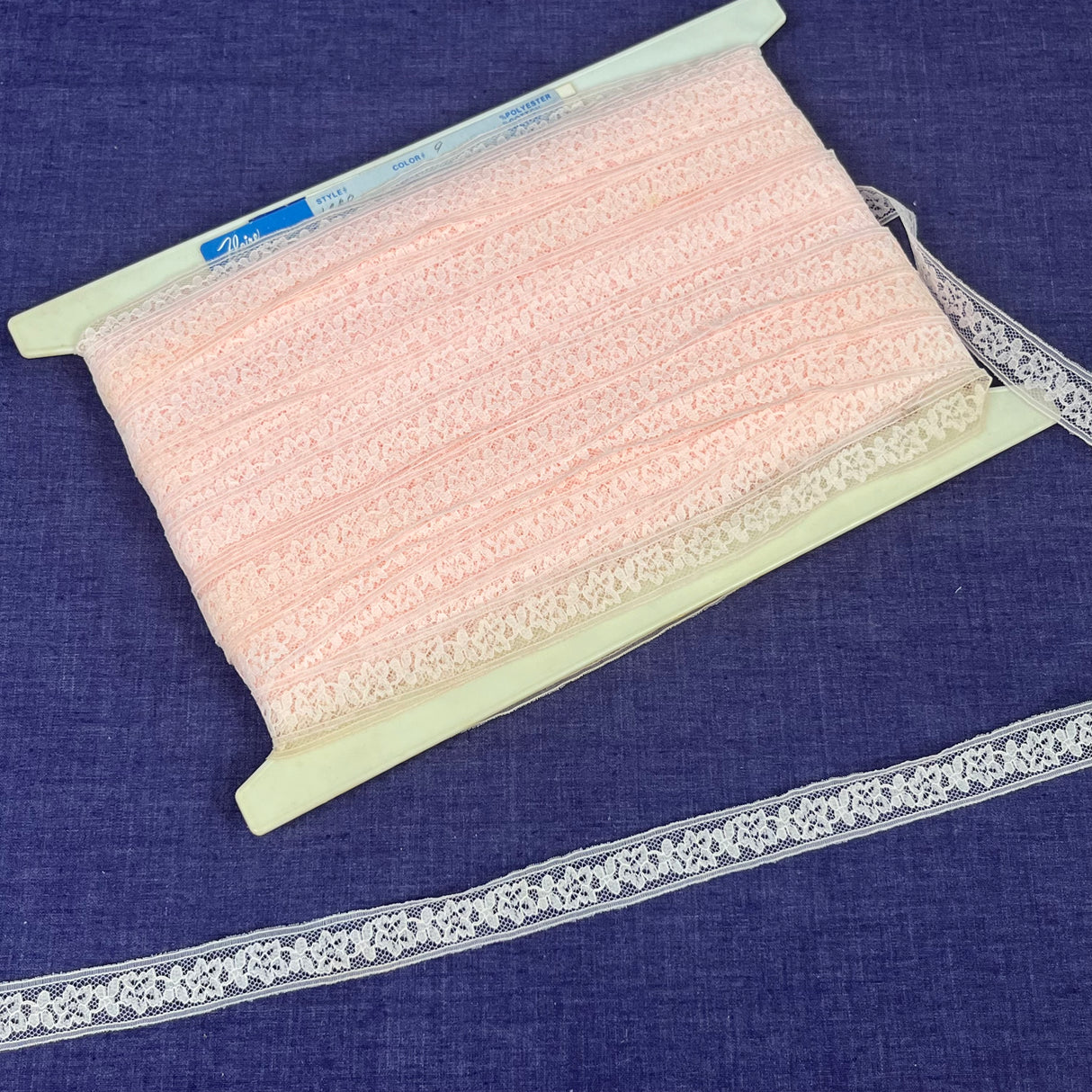 1970’s Floral Hem Tape/Lace - Nylon - Multiple colors available - BTY