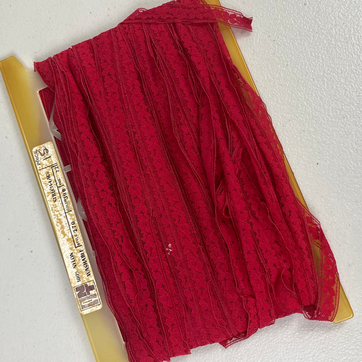 1970’s Floral Hem Tape/Lace - Nylon - Multiple colors available - BTY
