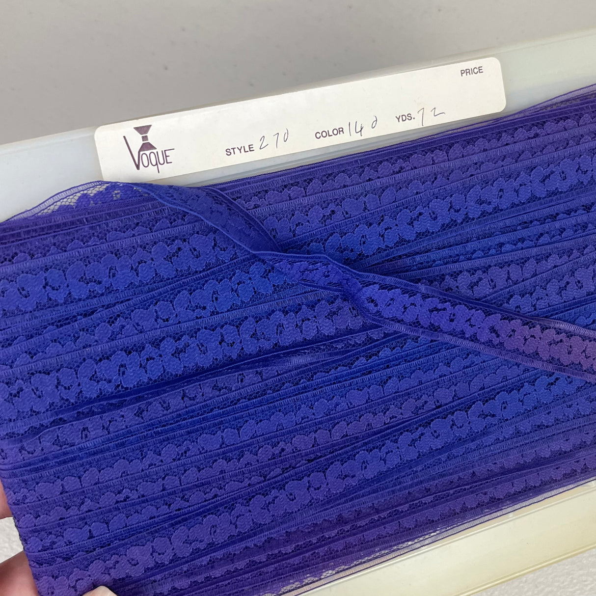 1970’s Floral Hem Tape/Lace - Nylon - Multiple colors available - BTY