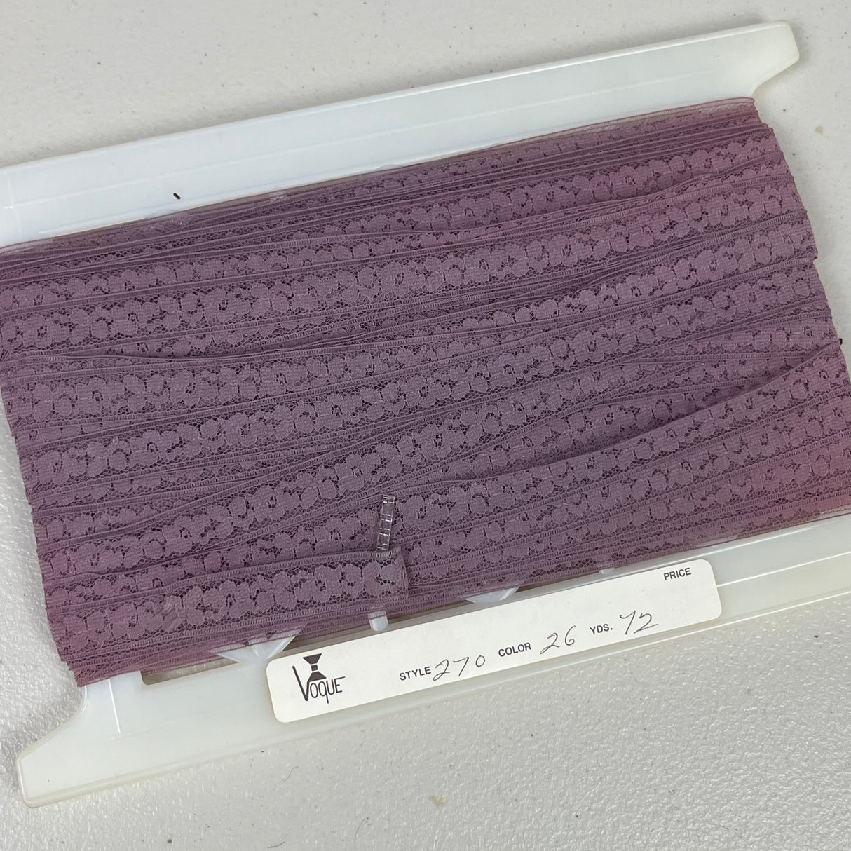 1970’s Floral Hem Tape/Lace - Nylon - Multiple colors available - BTY