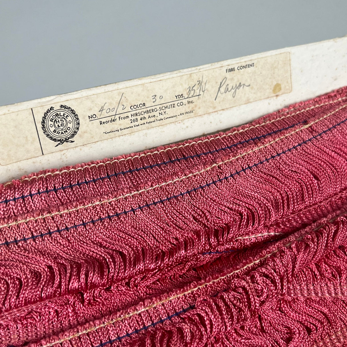 1970’s Dusty Pink Rayon Fringe Trim - BTY (TR34)