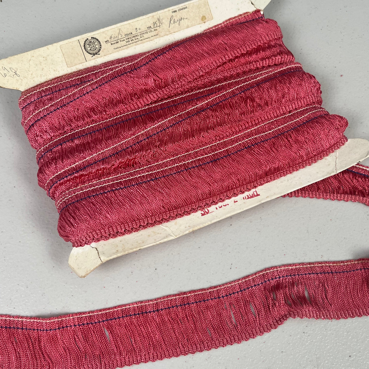 1970’s Dusty Pink Rayon Fringe Trim - BTY (TR34)