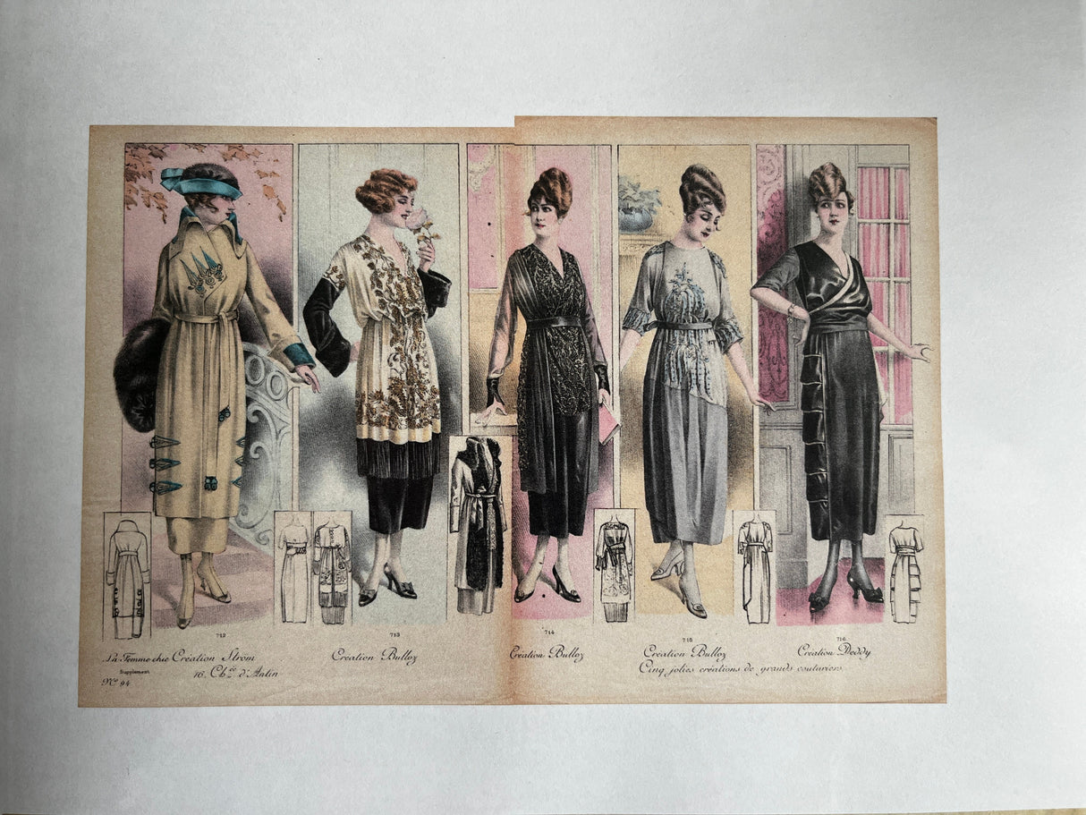 1910's La Femme Chic Fashion Plates - Center Fold