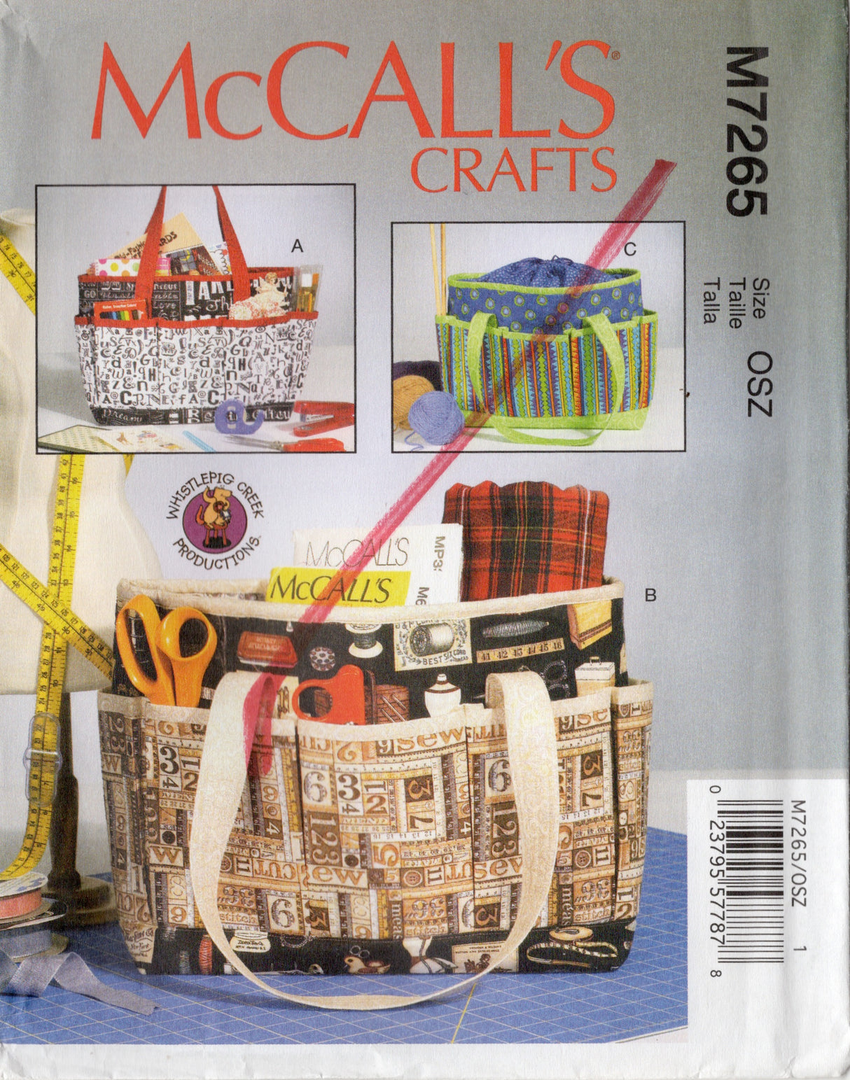 2010's McCall's Project Bag Pattern - One Size - No. M7245