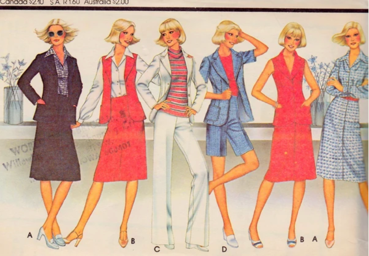 1970's McCall's Jacket, Blouse, Skirt and Pants or Shorts Pattern - Bust 37-45" - no. 5516
