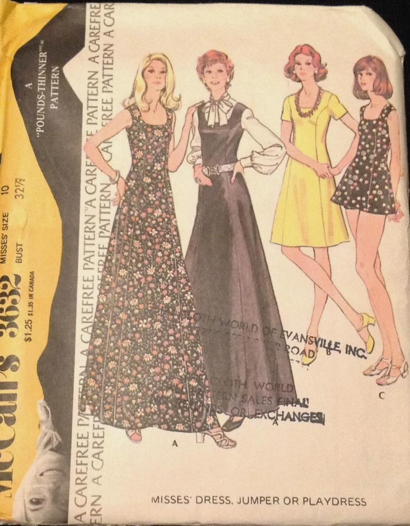 1970's McCall's Princess Line Dress and Shorts Pattern - Bust 34" - No. 3632
