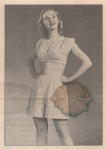 1940's Two Piece Pajama Pattern - Bust 30-32" - From National Needlecraft Bureau - No. 2335 - PDF pattern