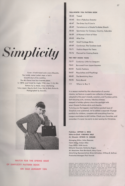 E-Book 1956 Simplicity Patterns Fall and Winter Home catalogue - PDF D –  Backroom Finds
