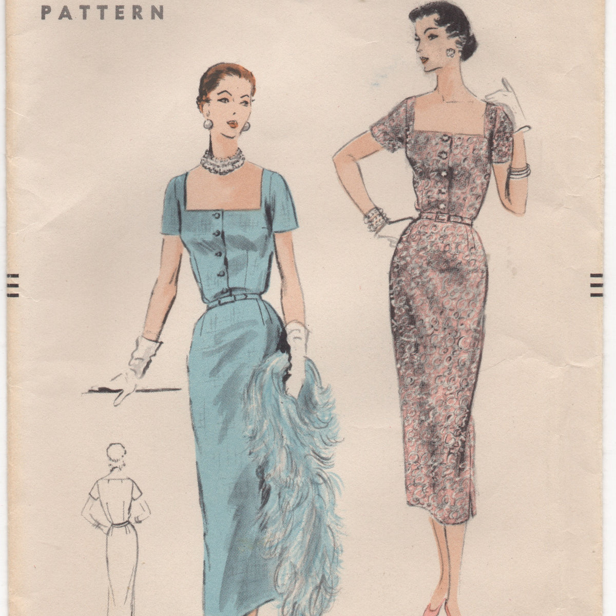 1950’s Vogue One Piece Dress and Bolero Jacket Pattern - Bust 36” - No. 8865 main image 1