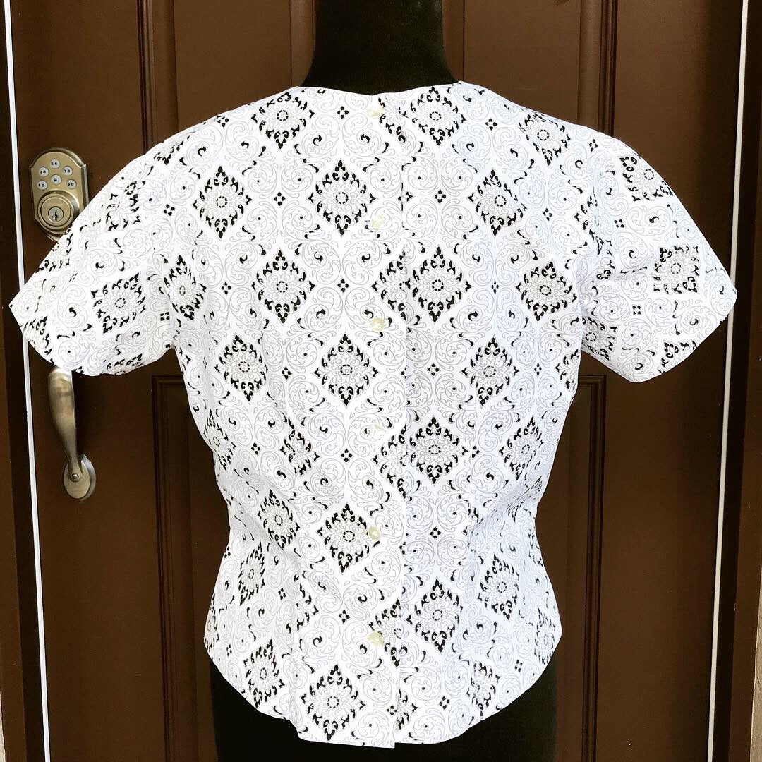 1960’s Handmade Crop Top with slight Peplum flare - Bust 36