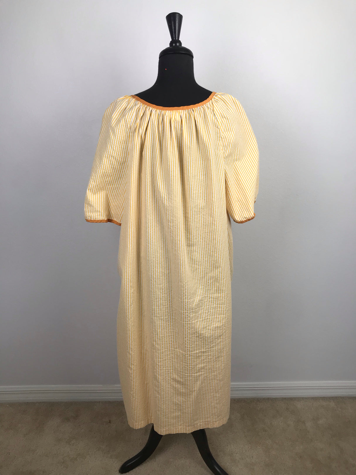 1980’s Sunflower Pocket Seersucker Robe - XL