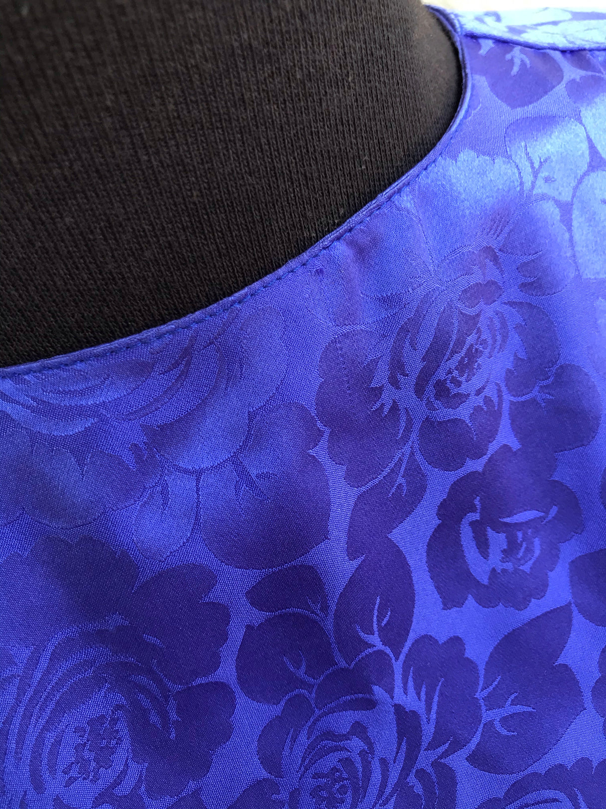 1980’s Cadaz Floral Jacquard Silk Dress - S/M