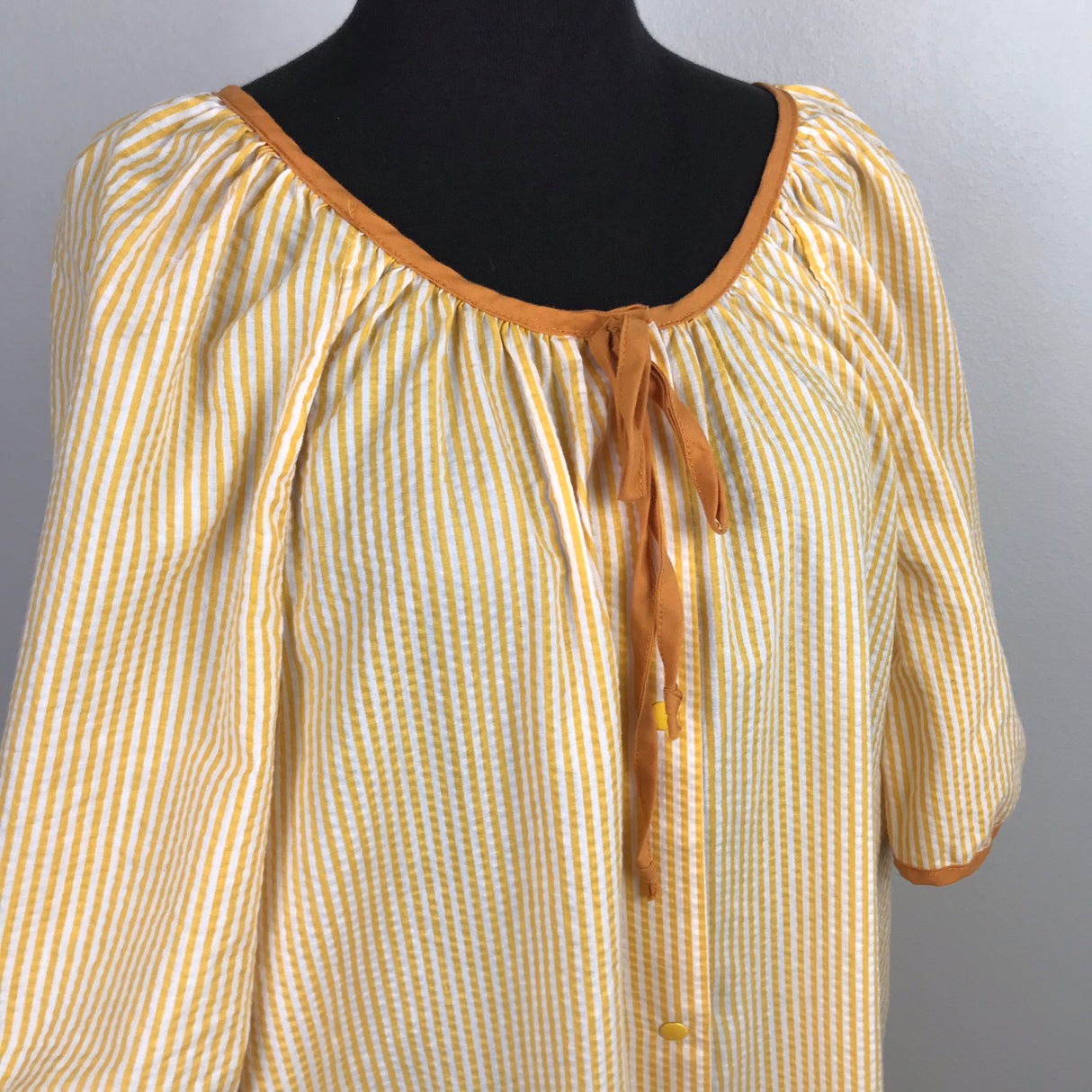 1980’s Sunflower Pocket Seersucker Robe - XL