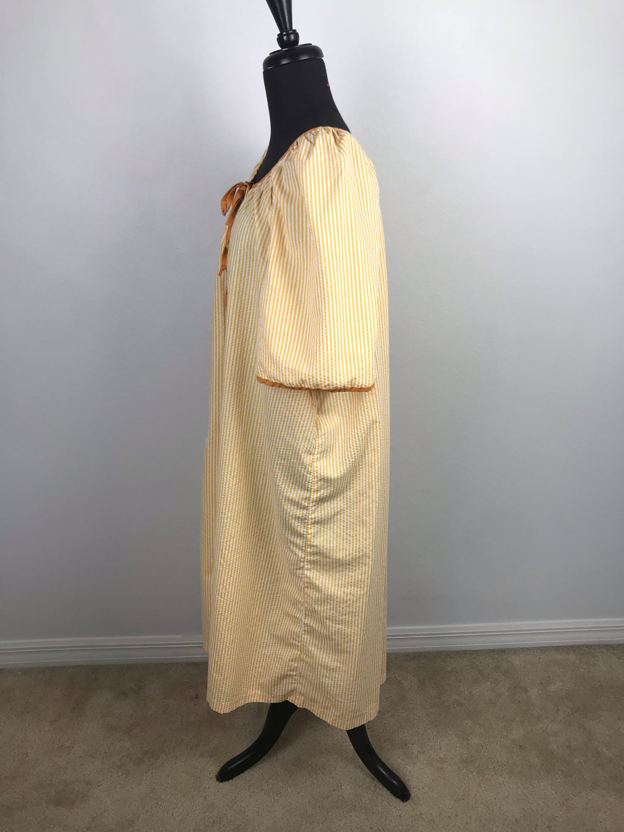 1980’s Sunflower Pocket Seersucker Robe - XL