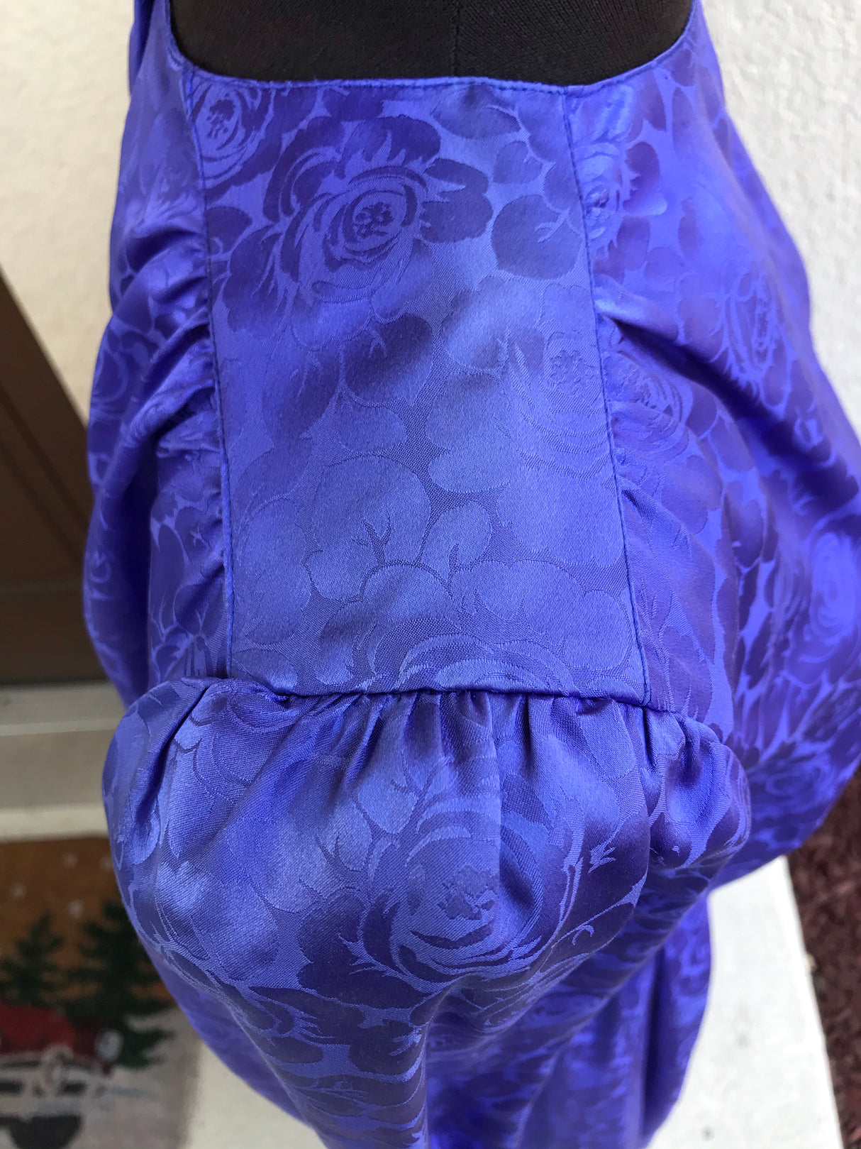 1980’s Cadaz Floral Jacquard Silk Dress - S/M