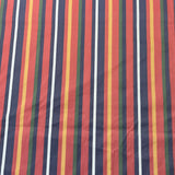 1970’s Blue, Maroon, Mustard, Green and Light Blue Stripe Fabric - BTY