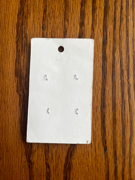1980’s La Petite Dusty Blue Carved Plastic Buttons - Set of 4 - 3/4” - on card