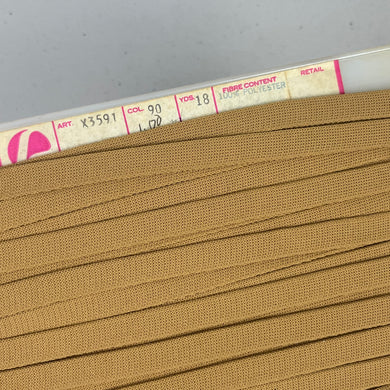 1970’s Deep Mustard Yellow Knit Binding - Polyester - BTY