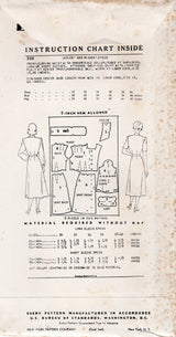 1940's New York Shirtwaist Dress with Tucked Shoulder Accent - Bust 32" - No. 328