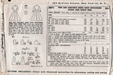 1950's Simplicity One Piece Dress Pattern with Keyhole Neckline and detachable Dickey - Bust 32" - No. 3971