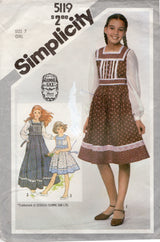 1980's Simplicity GUNNE SAX Child's Fitted Dress Pattern - Chest 26" - No. 5119