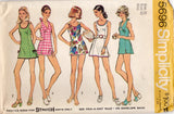 1970's Simplicity Mini-Dress, Bathing Suit, Halter-Bathing Suit and Panties Pattern - Bust 42" - No. 5696