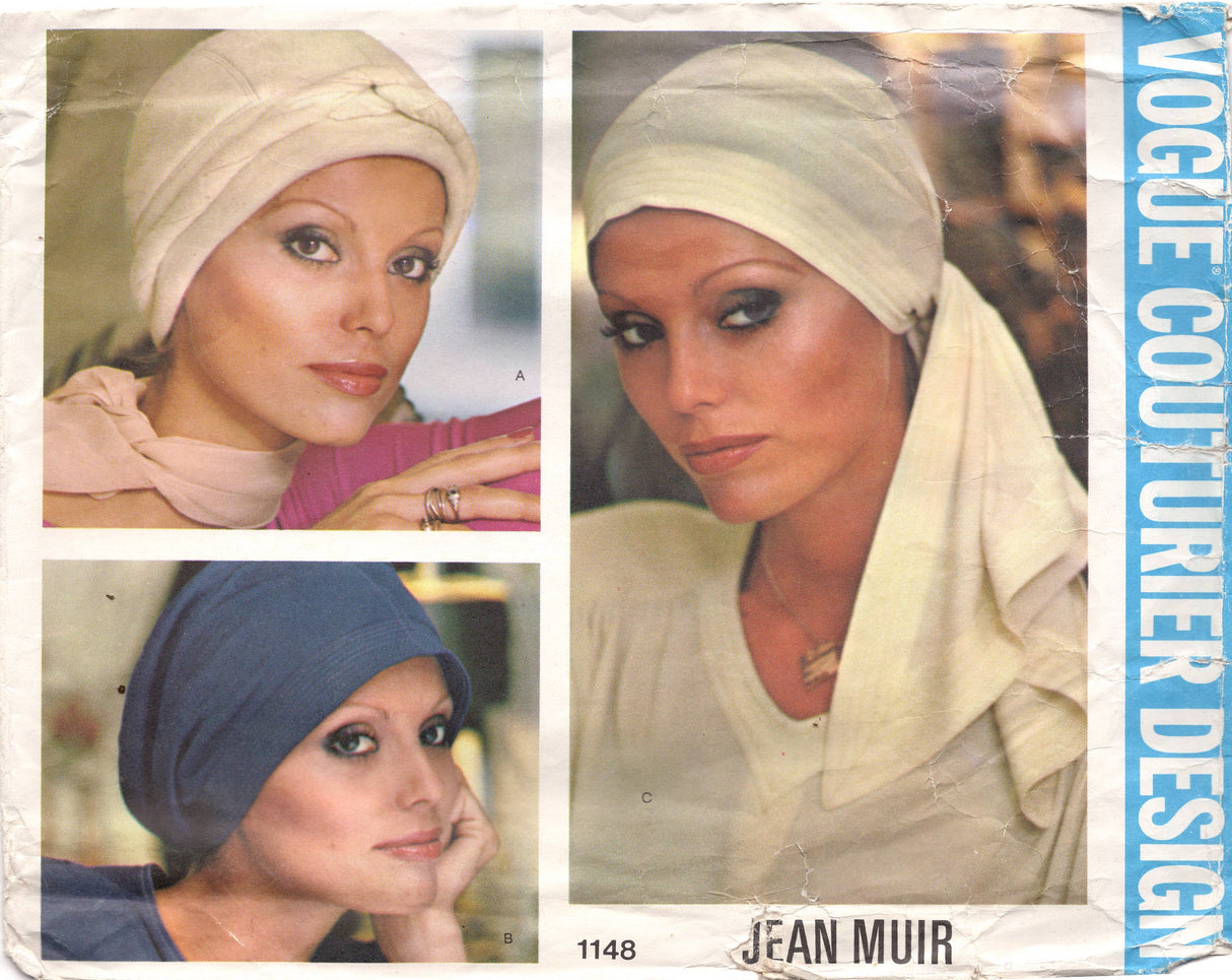 1970's Vogue Couturier Design Snood, Hat and Scarf Pattern - One Size - No. 1148