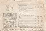 1940's Simplicity Full Apron with Scallop Straps and Pocket Pattern - Bust 32-34" - No. 1163