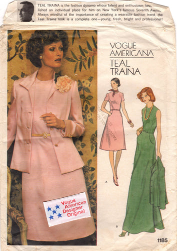 1970's Vogue Americana Maxi Dress, Short Dress and Jacket Pattern - Bust 45