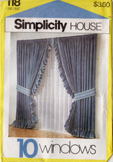 1980’s Simplicity House Curtains and Window Coverings Cards - No. 118