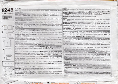 2000’s Simplicity Home Box Pillows Pattern - No. 9248