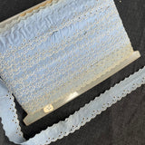 1970’s Baby Blue Eyelet Trim - Cotton Blend - BTY