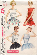 1950’s Simplicity Boat Neck Blouse Pattern in four styles - Bust 33" - No. 1201