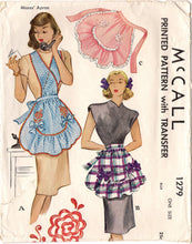 1940’s McCall Full or Half Apron Pattern - One Size - No. 1279