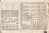 1950's Simplicity One Piece Flared Dress Pattern with Skirt and Collar Accents - Bust 34" - No. 1767
