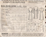 1940's McCall's Shirtwaist Dress Pattern with Two Collar Styles - Bust 36" - No. 4994