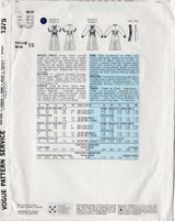 1980's Vogue American Designer Button Front Dress with All in one Sleeves and Pussy Bow- Albert Nipon - Bust 38" - No. 1375