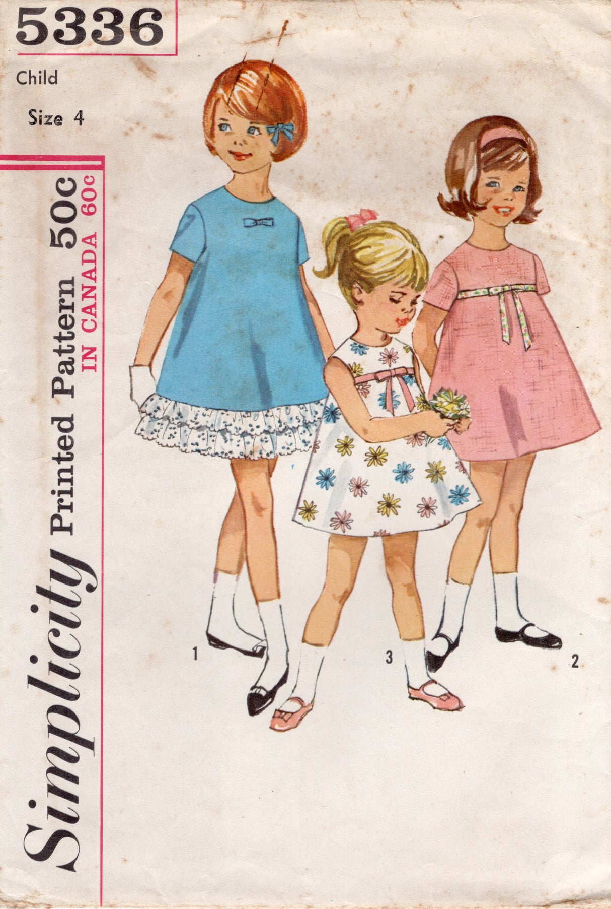 1960's Simplicity Child's Tent Dress Pattern - Chest 23" - No. 5336