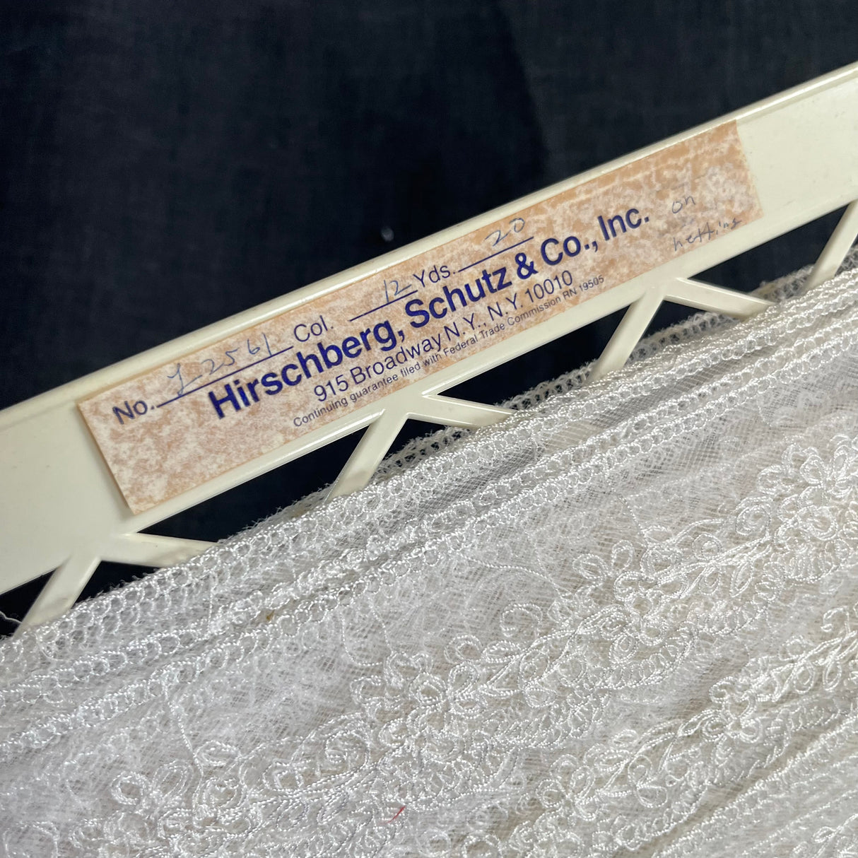 1970’s Hirschberg, Schutz & Co Lace - Polyester/Nylon - BTY