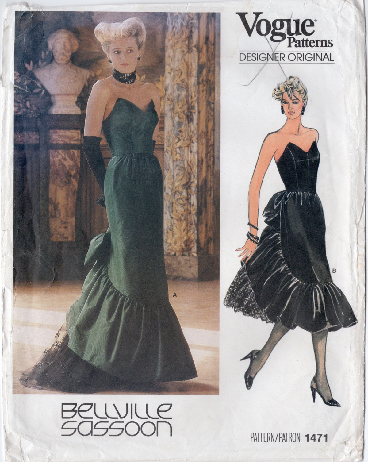 Patron De Couture Vogue V1473 - Robe Ample Belville Sassoon - Tailles 6 à 14 - Occasion Vintage