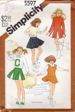 1980's Simplicity Ice Skating or Cheerleading Outfit or Costume Pattern - Chest 26-27" - No. 5597