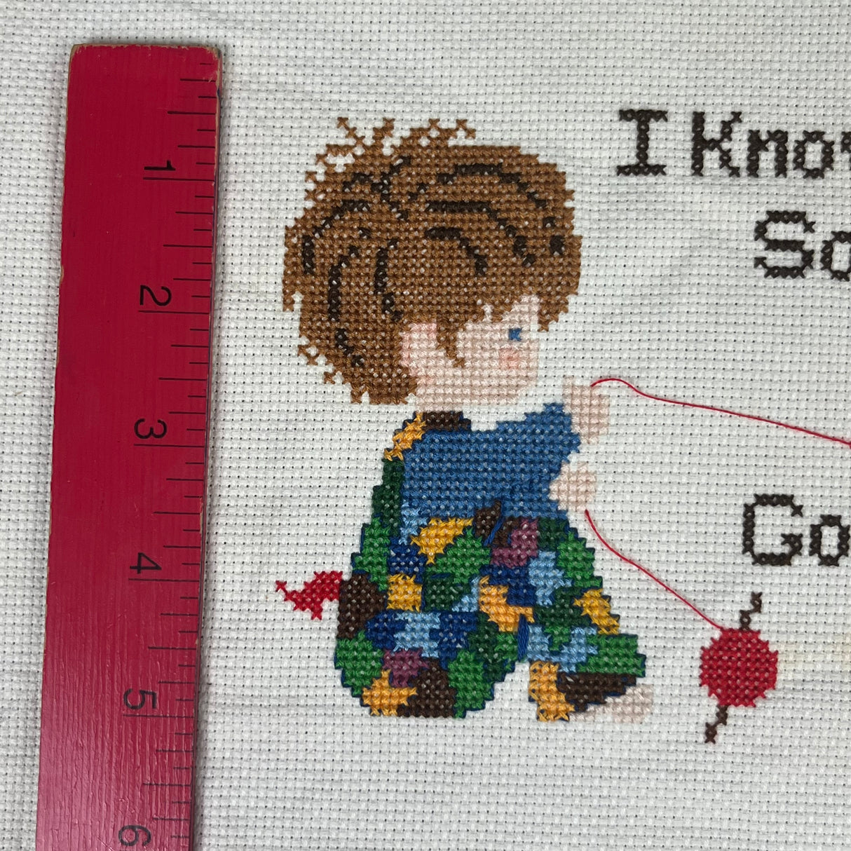 1970’s I Know I’m Somebody Completed Cross stitch